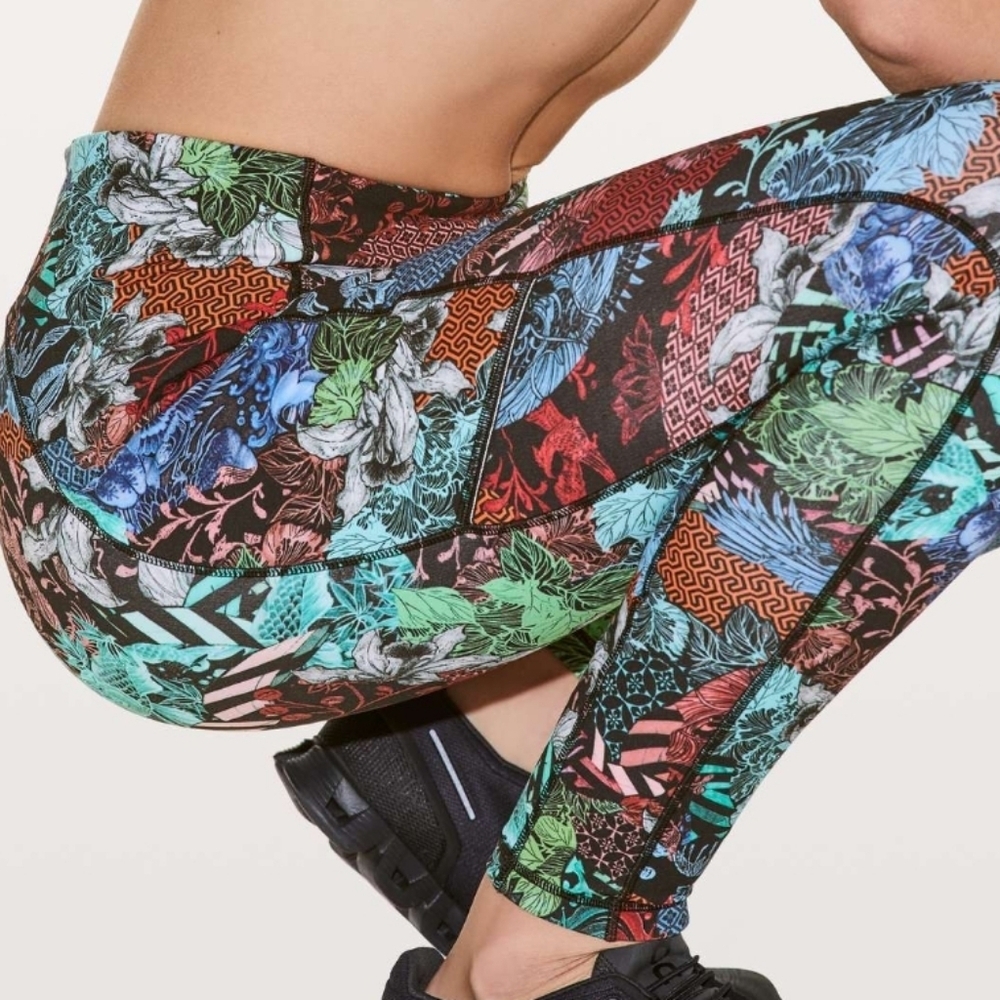 lululemon Speed Up Running Tight Full On Luxtreme Zen Clash Size 6